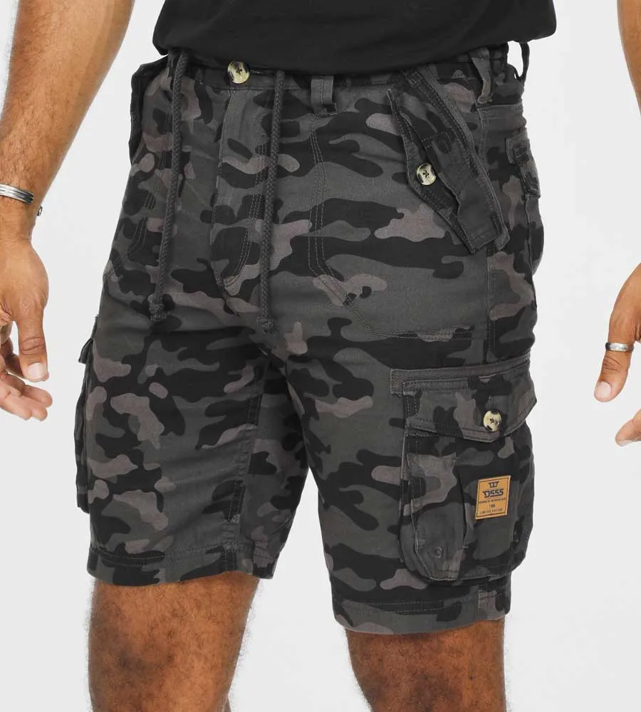 Camouflage Print Cargo Shorts for Men by D555 (ZAVIER)