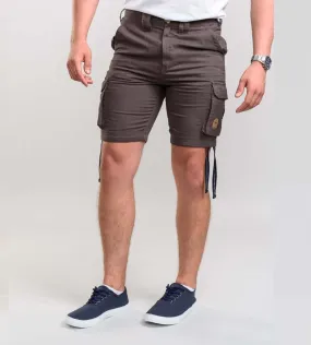 Grey Cargo Shorts (FLETCHER 1) for Men by D555