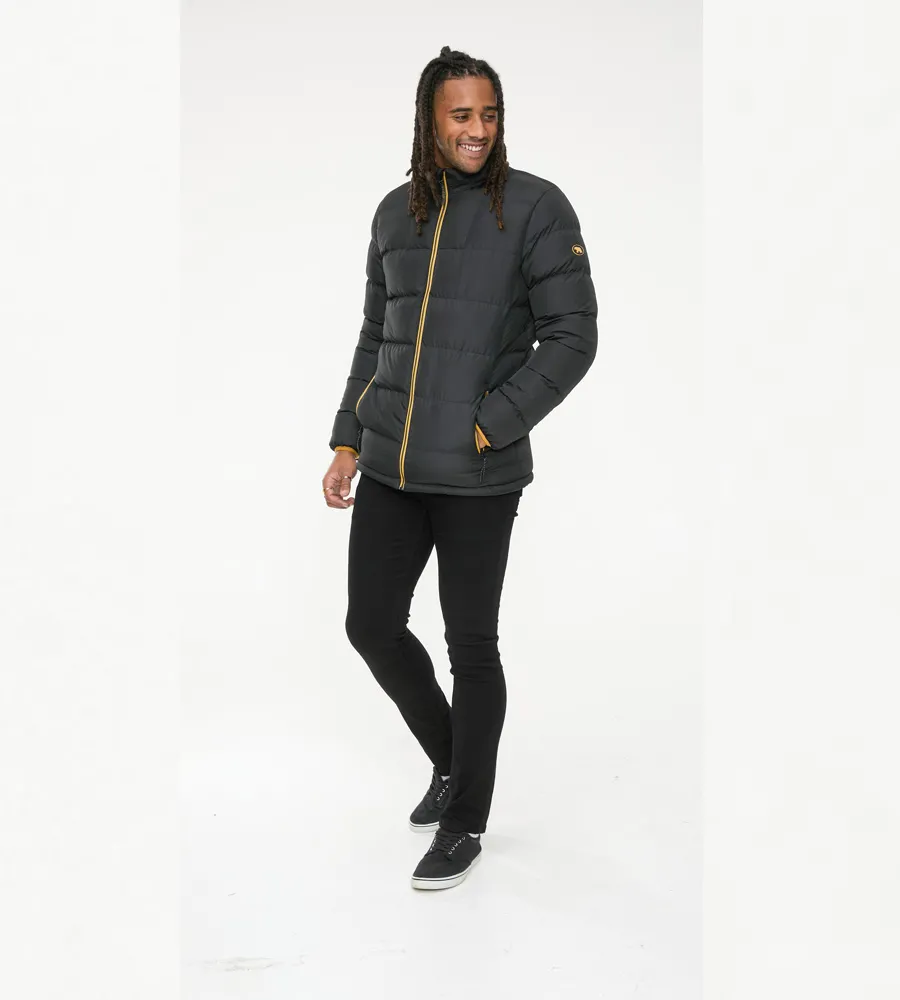 Men's Puffer Jacket with Cuffs Binding & Embroidered Badge (CRISTIANO)