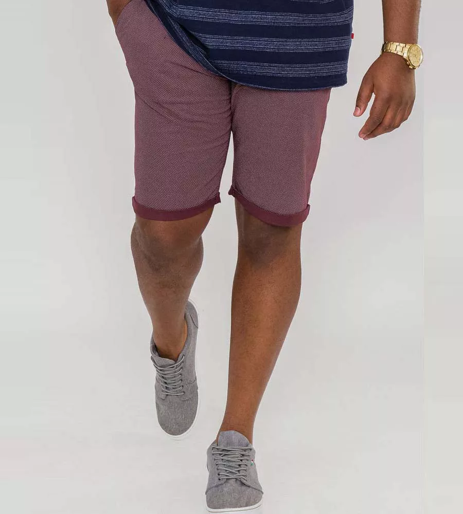 Stretch Chino Shorts With Micro Print (BANDIT) for Men by D555