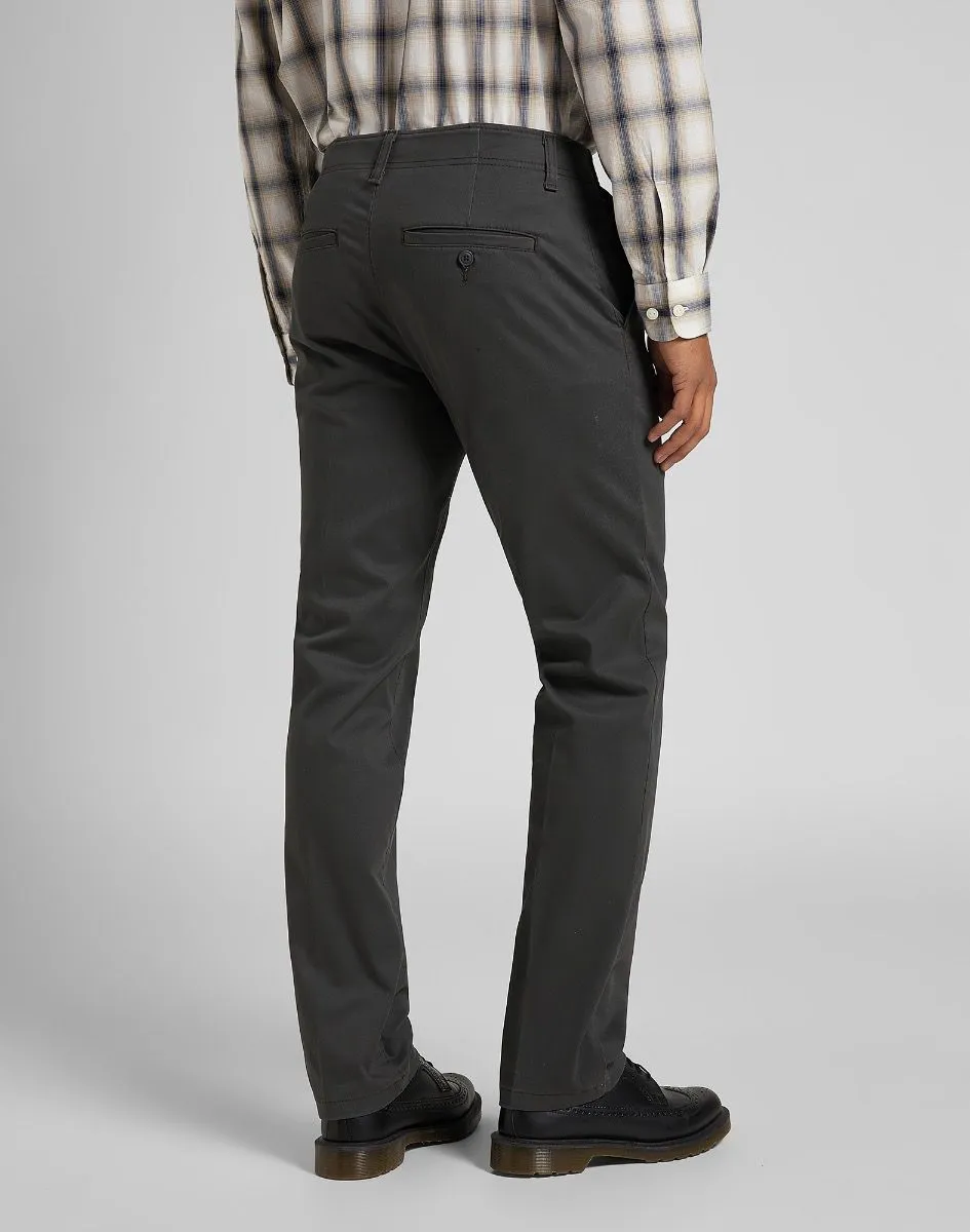 Dark Grey Slim Stretch Chino Trousers Extreme Motion by Lee