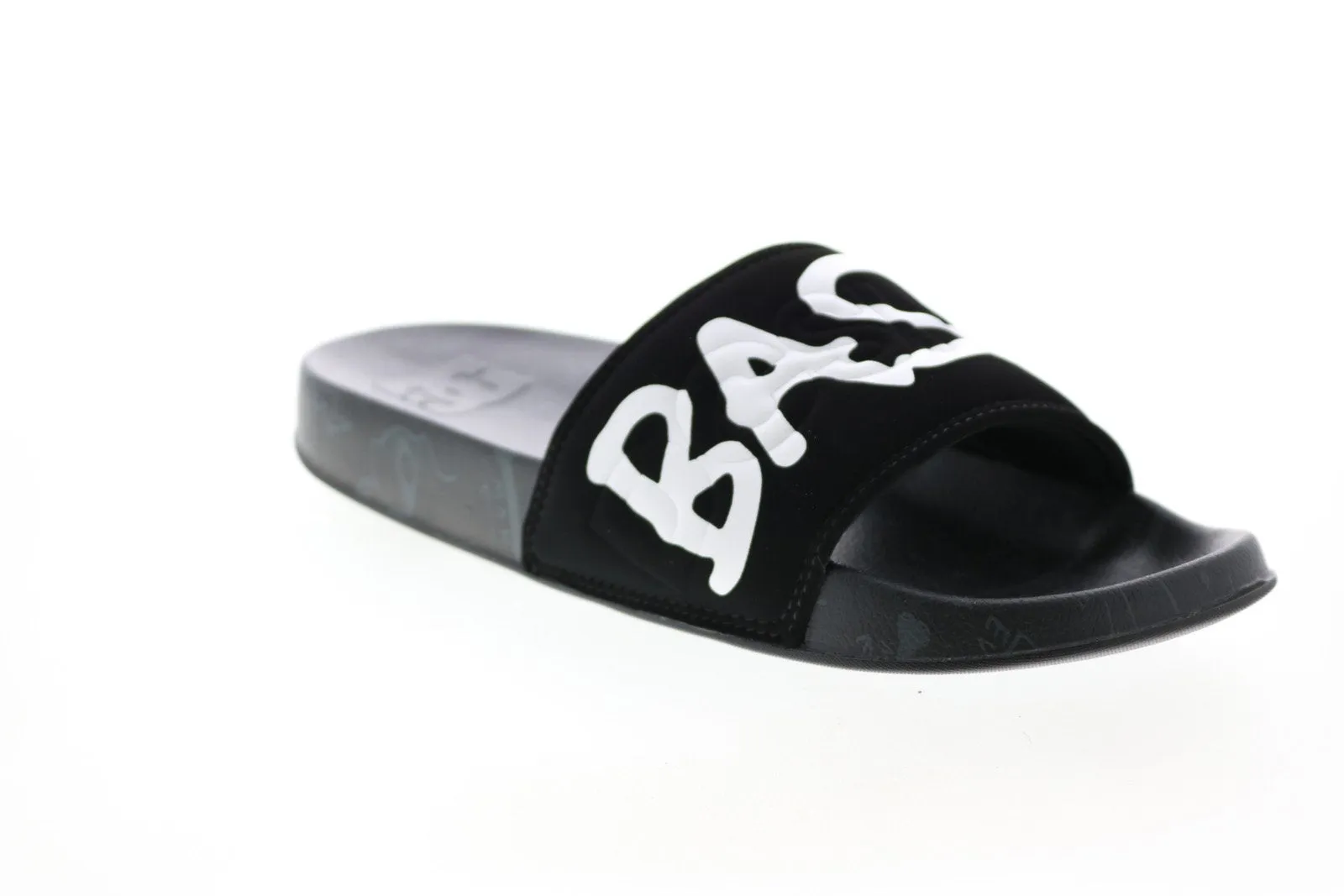 DC Basquiat Black Slip On Slides Sandals Shoes