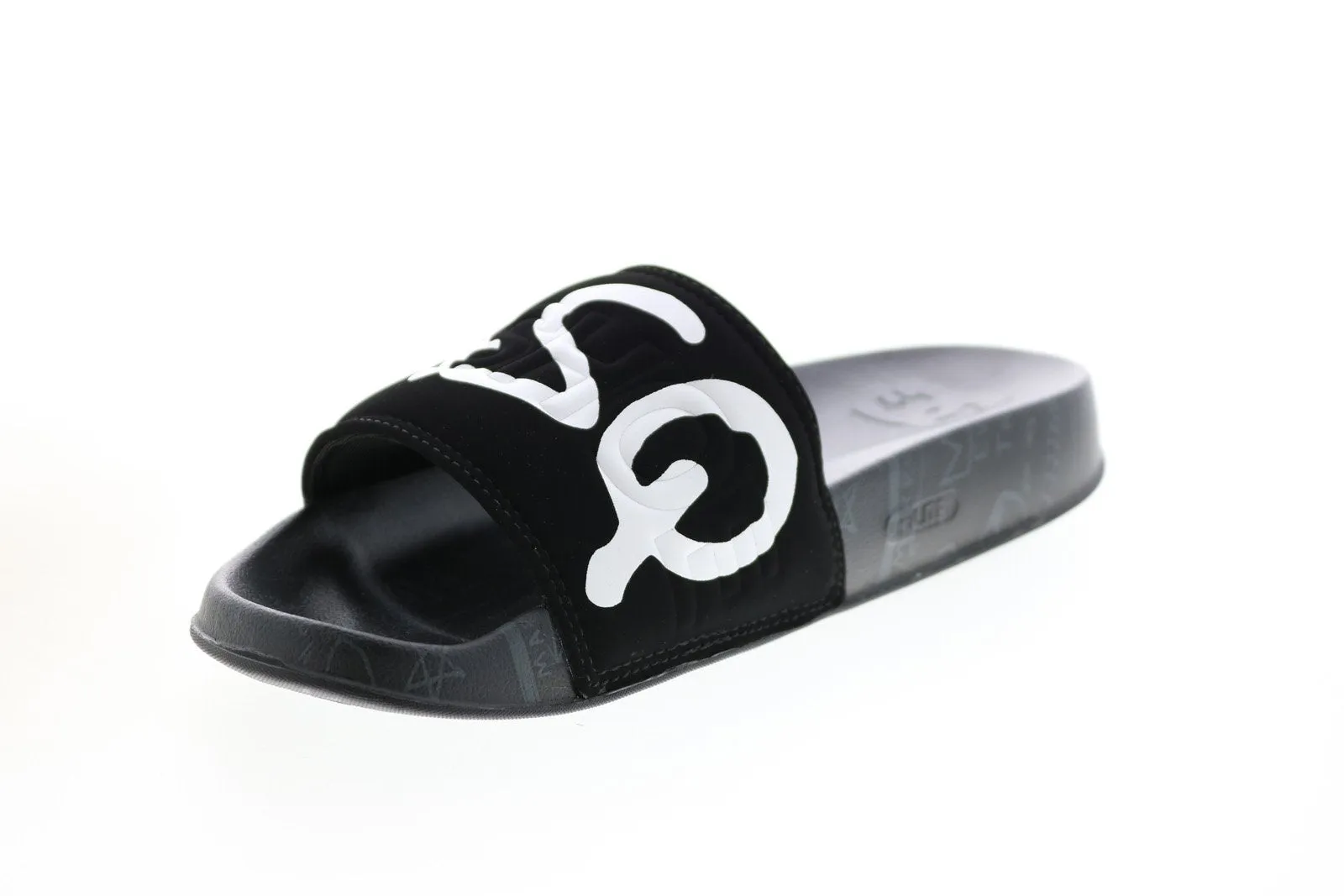 DC Basquiat Black Slip On Slides Sandals Shoes