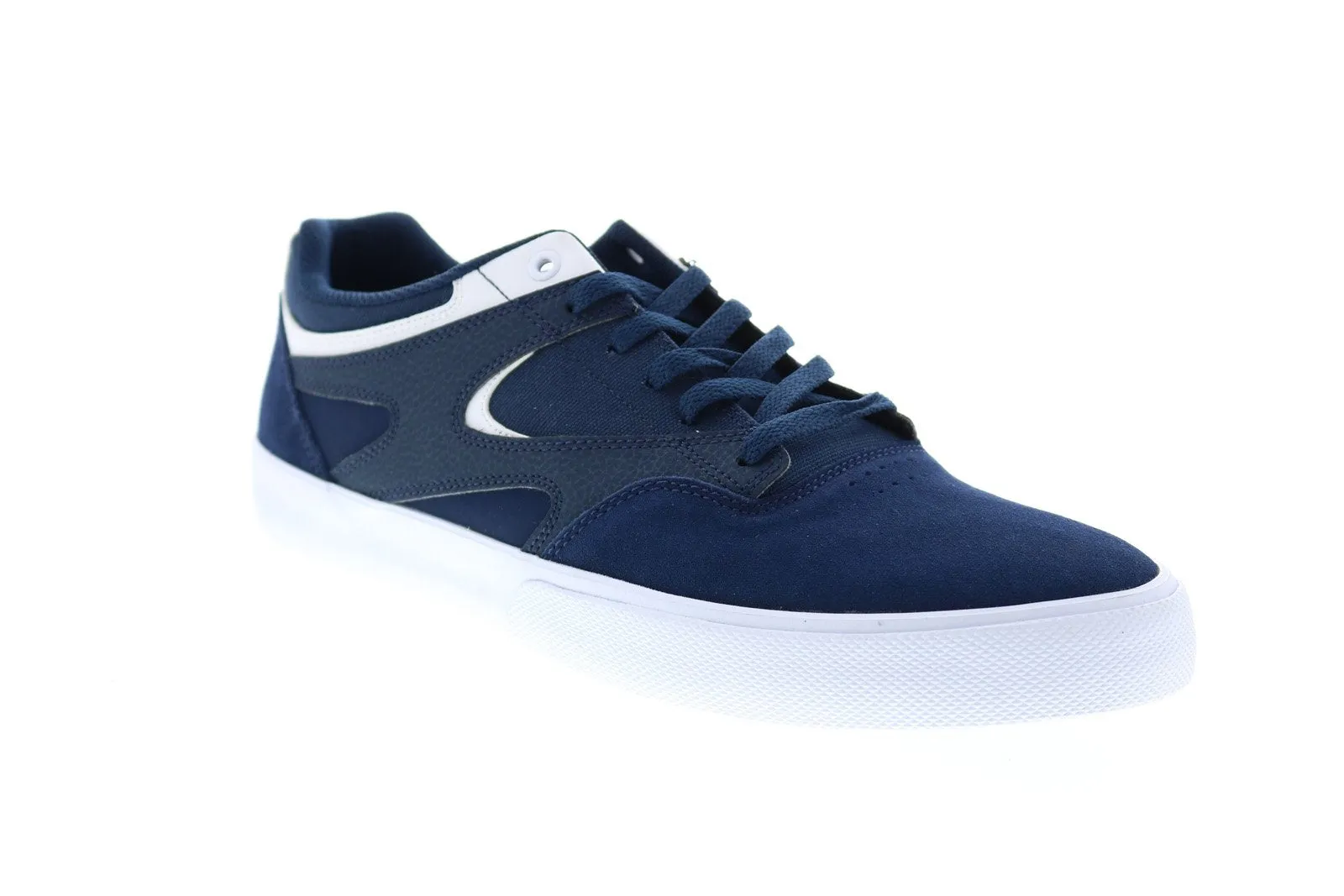 DC Kalis Vulc S Mens Blue Suede Skate Sneakers Shoes