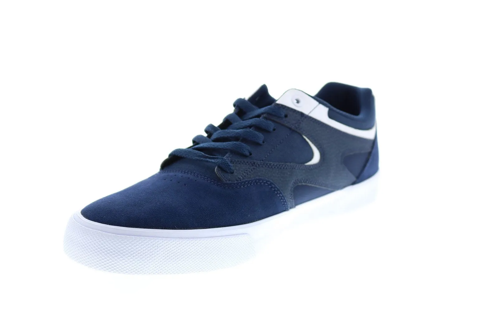 DC Kalis Vulc S Mens Blue Suede Skate Sneakers Shoes