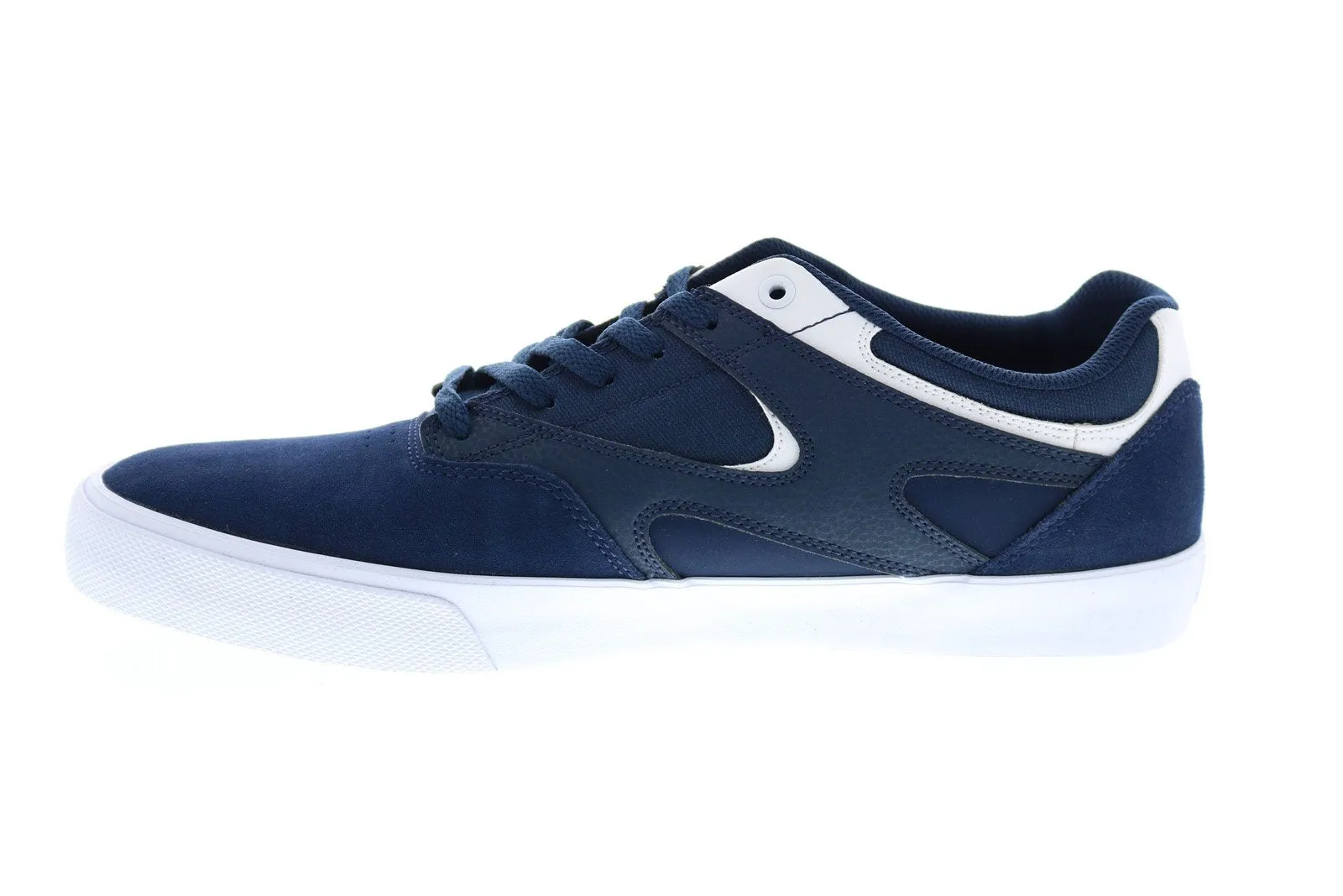 DC Kalis Vulc S Mens Blue Suede Skate Sneakers Shoes