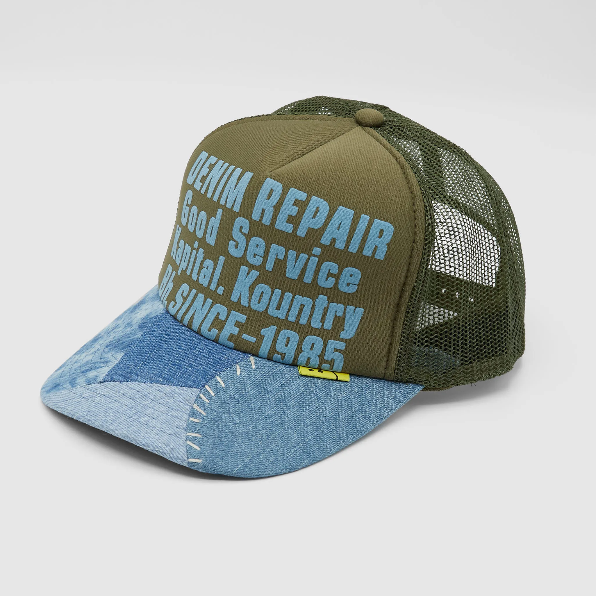 Denim Trucker Cap for Kapital Repair.