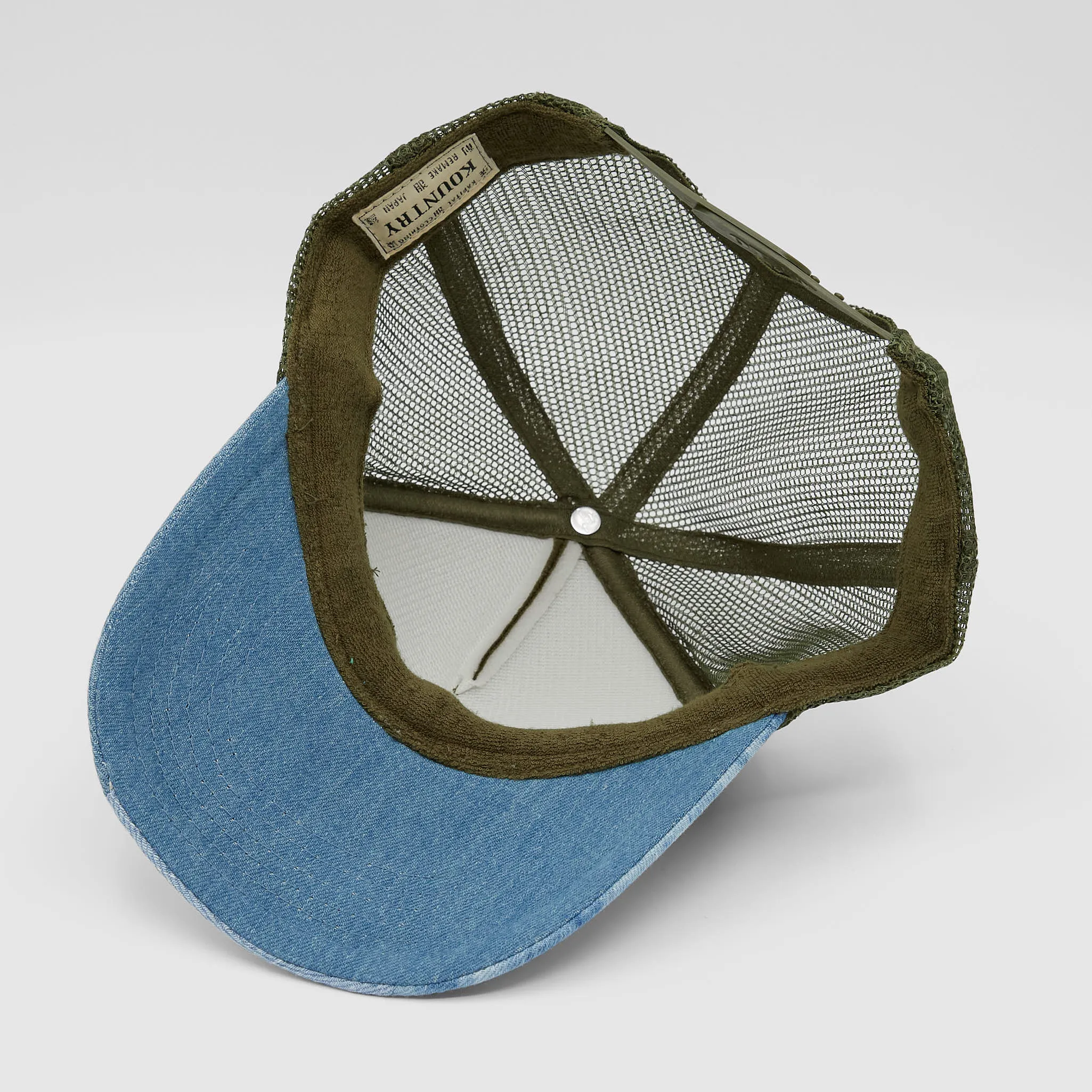 Denim Trucker Cap for Kapital Repair.