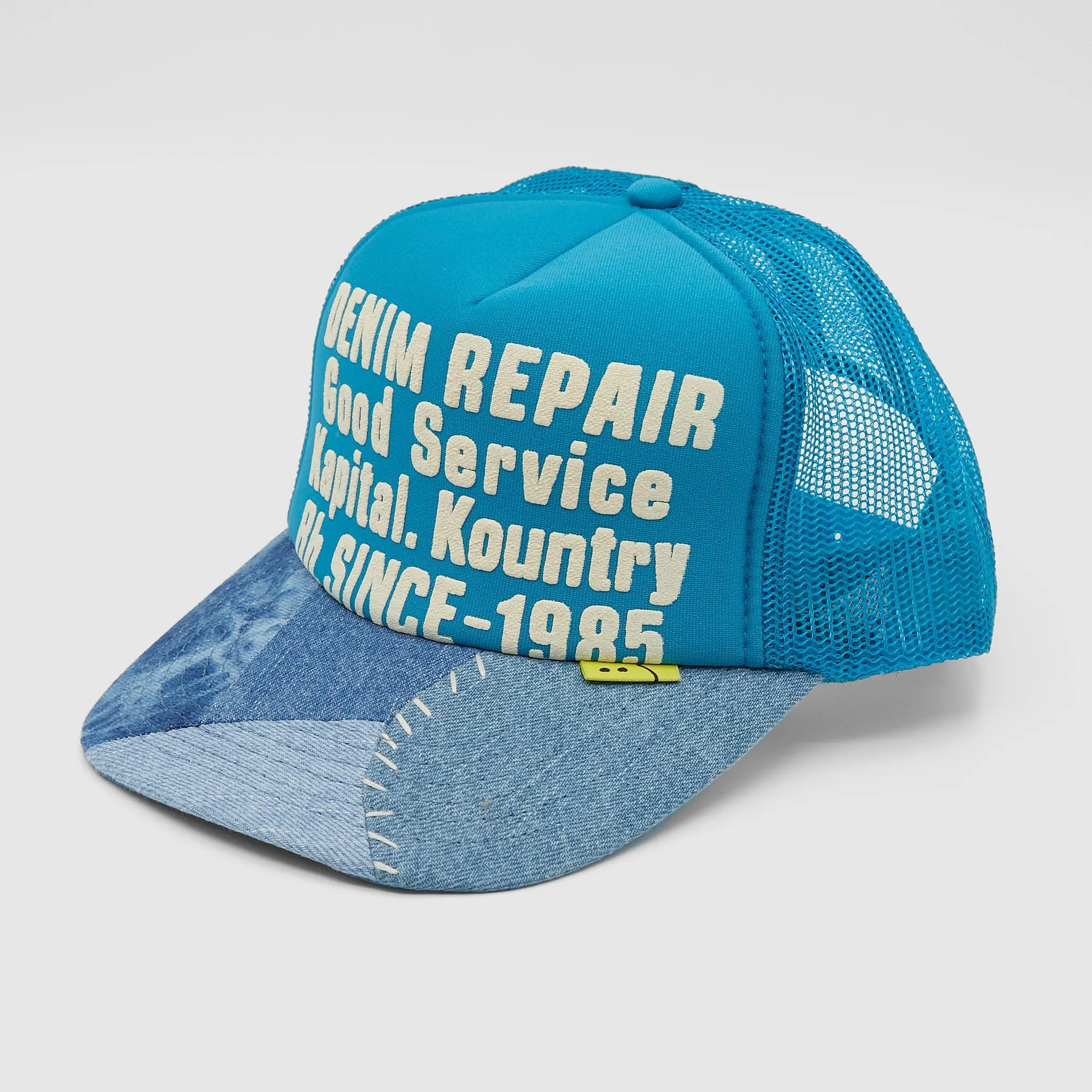 Denim Trucker Cap for Kapital Repair.