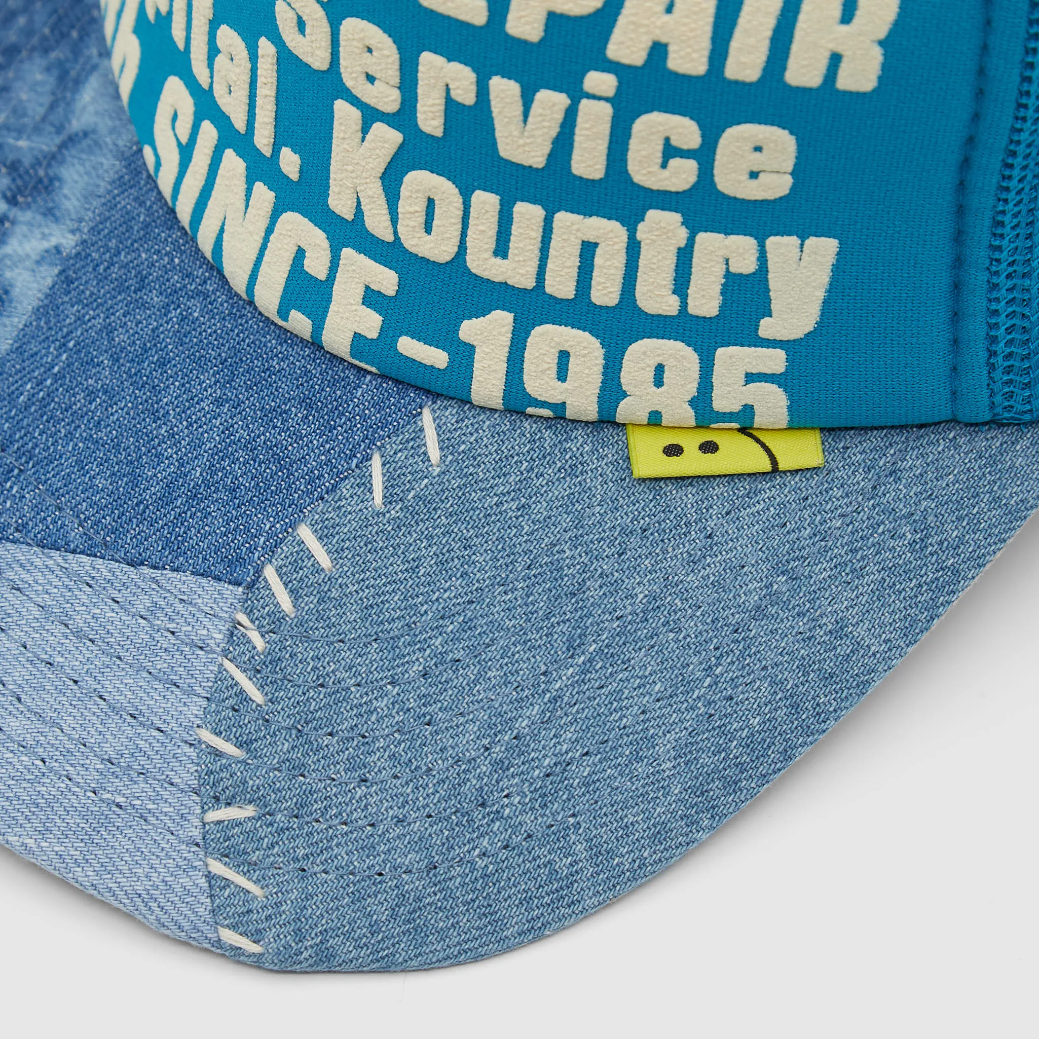 Denim Trucker Cap for Kapital Repair.