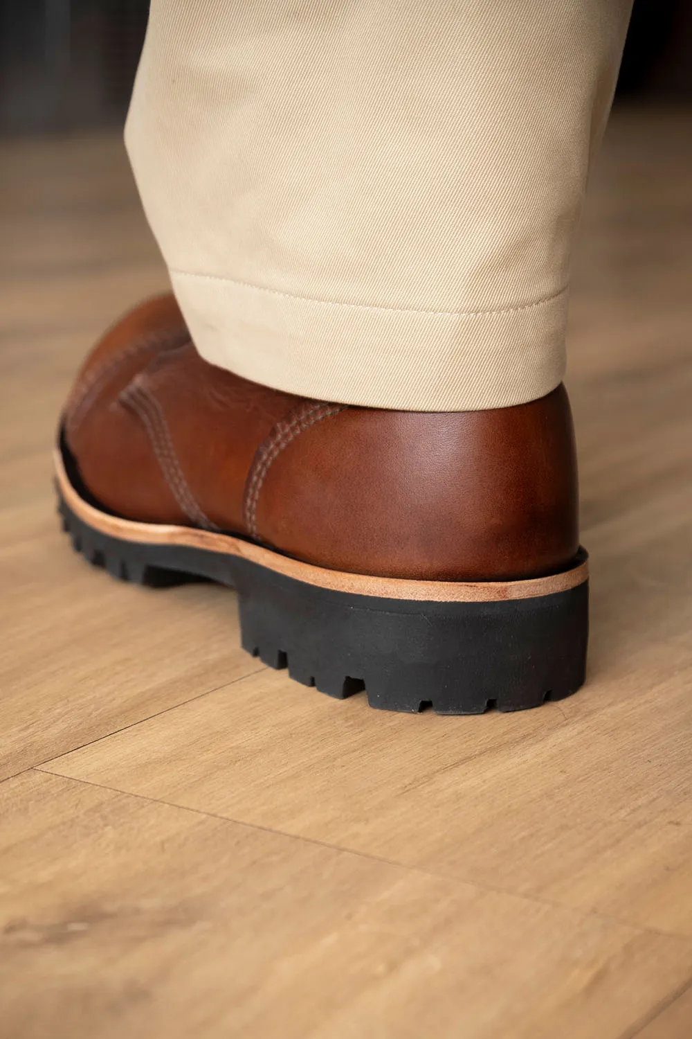 Derby Boots in Dark Tan