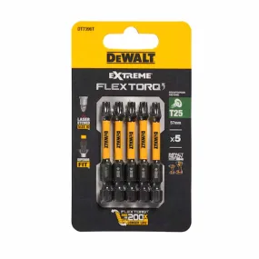 DeWalt DT7396T-QZ T25 Extreme FLEXTORQ 57mm Torsion Impact Bits (5 Pack)