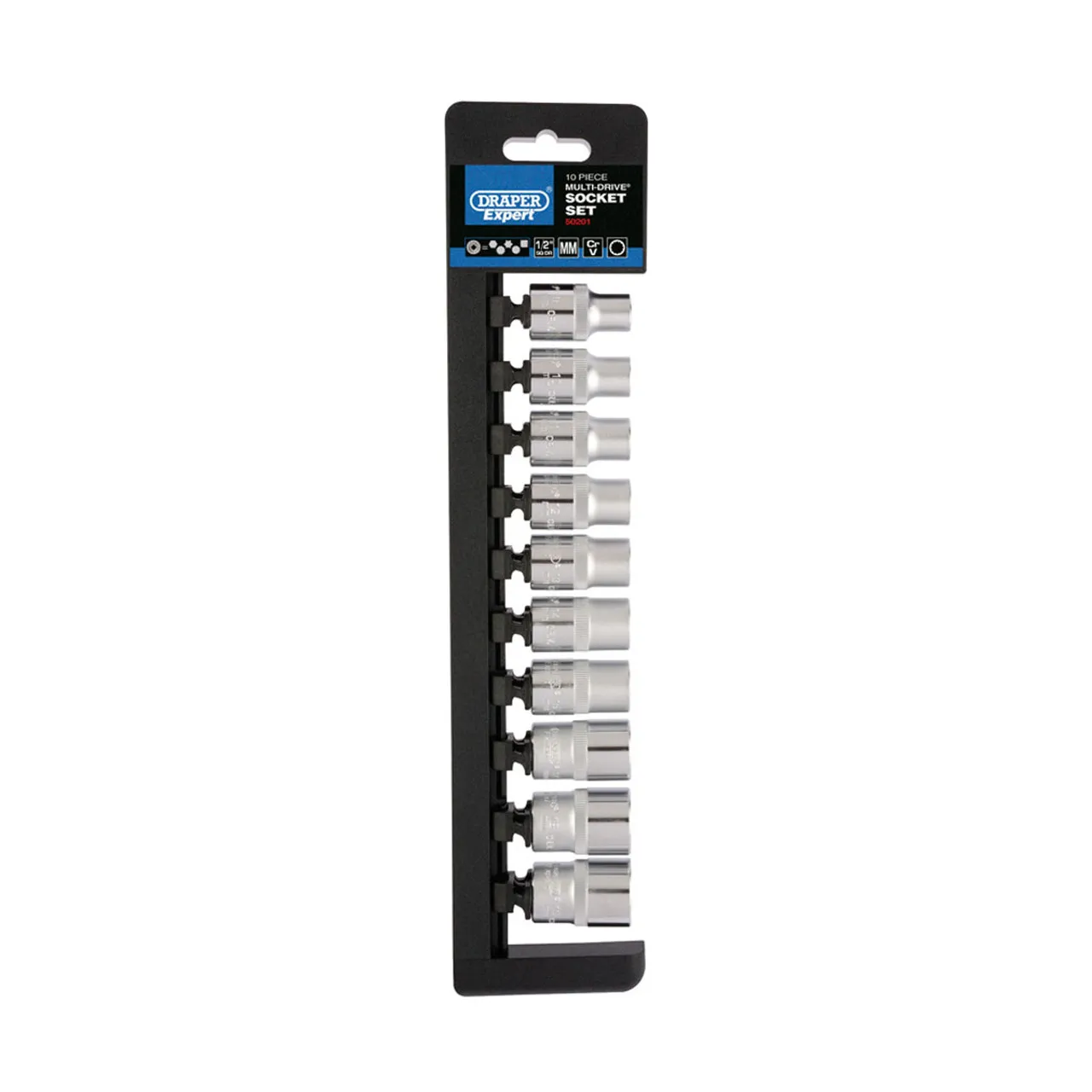 Draper Expert 50201 1/2" Sq. Dr. Multi-Drive@ Socket Set (10 Piece)