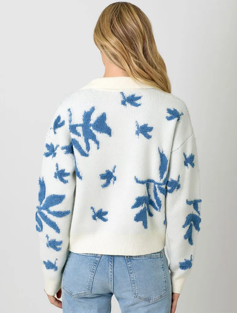 Flower Patterned Knit Jumper