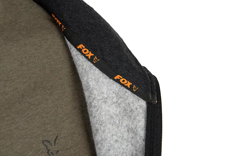 Fox Collection Lightweight Hoodie Black and Orange