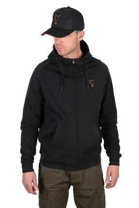 Fox Collection Lightweight Hoodie Black and Orange