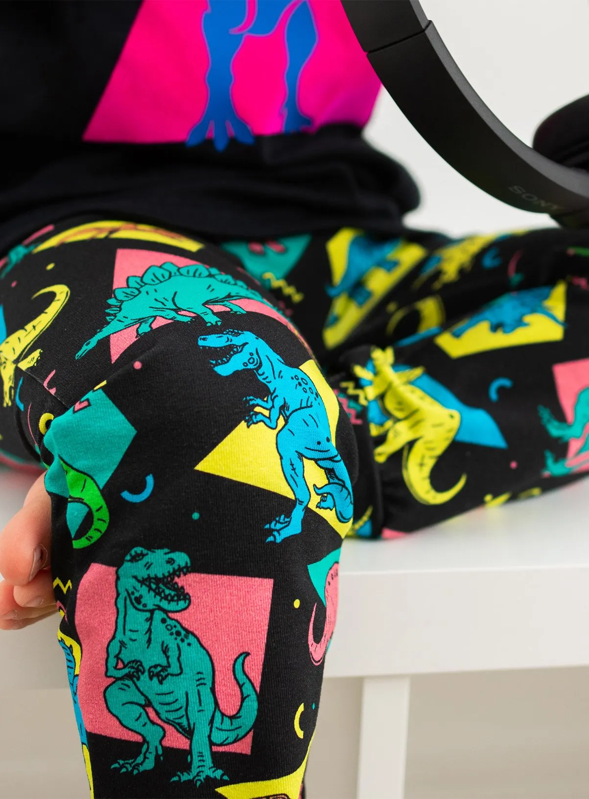 FRED & NOAH Retro Dino Leggings 3-4 Years, Trousers and leggings available for purchase at Tu