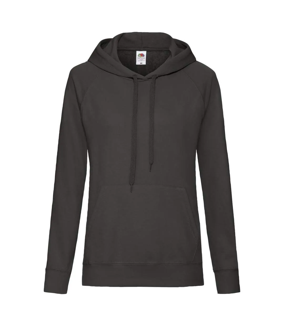 Fruit Of The Loom Ladies Fitted Lightweight Hooded Sweatshirt / Hoodie (240 GSM) (Light Graphite) - UTBC2657