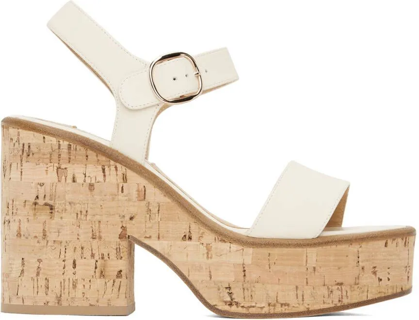 Gabriela Hearst Off White Sardis Wedge Sandals