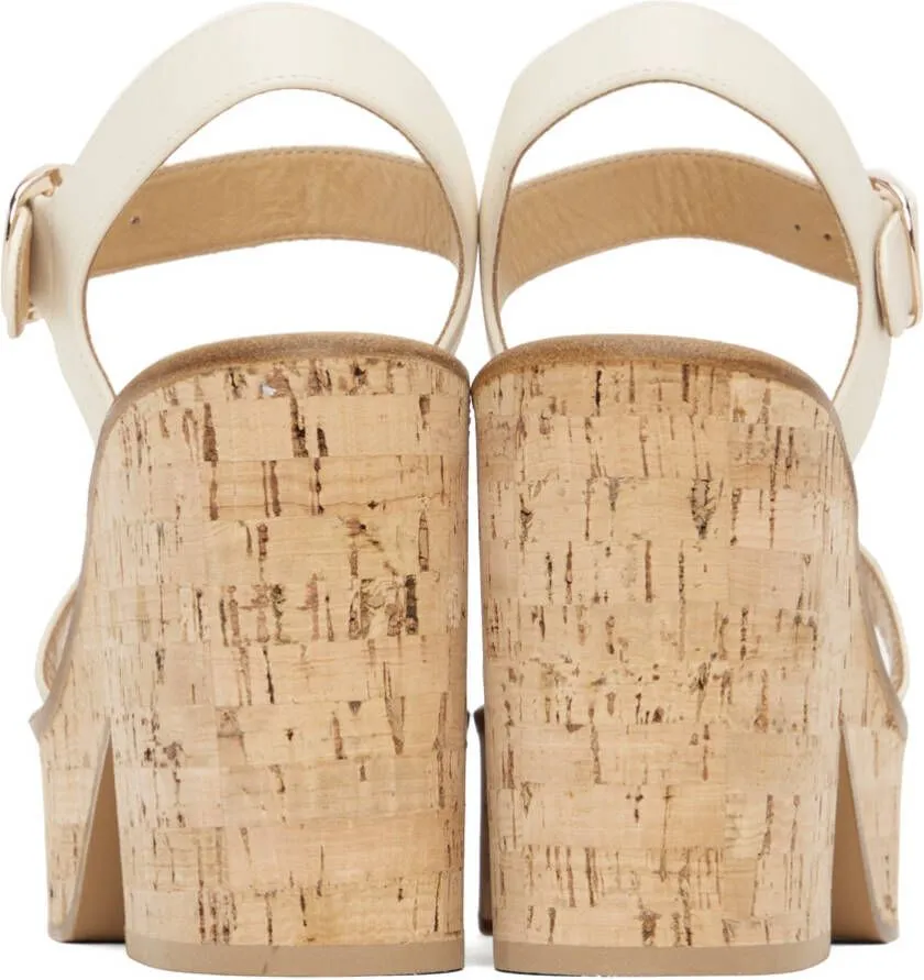 Gabriela Hearst Off White Sardis Wedge Sandals