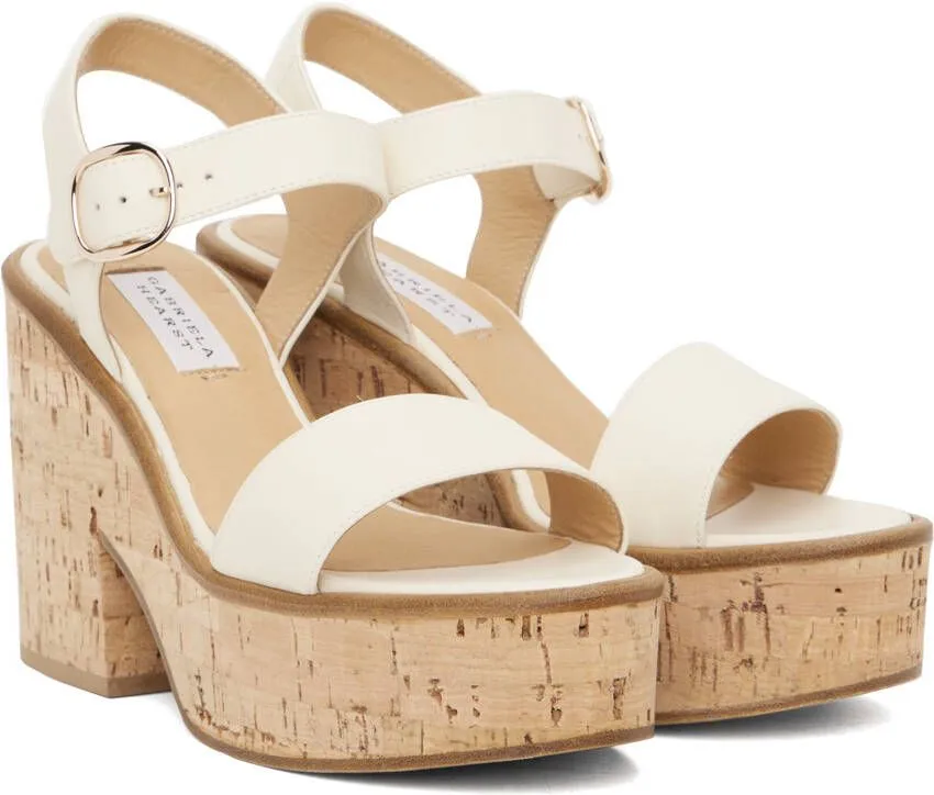 Gabriela Hearst Off White Sardis Wedge Sandals