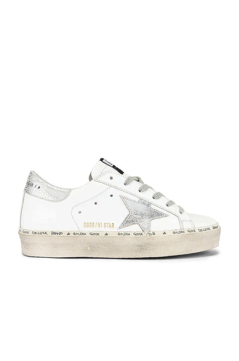 Golden Goose Hi Star Sneaker - Women's Pair in Gold Sparkle