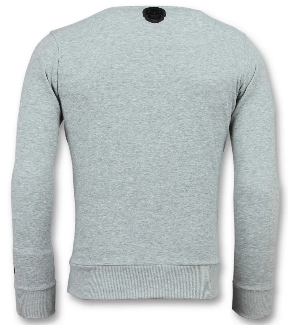 Greek Border Men Sweater Grey |