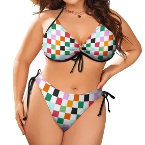 Große Größen Multi-Image-Druck Damen / Frauen Triangle Push-Up Bikinis Set Bademode BK2059 mit Fotos Muster Text Logo selbst ges
