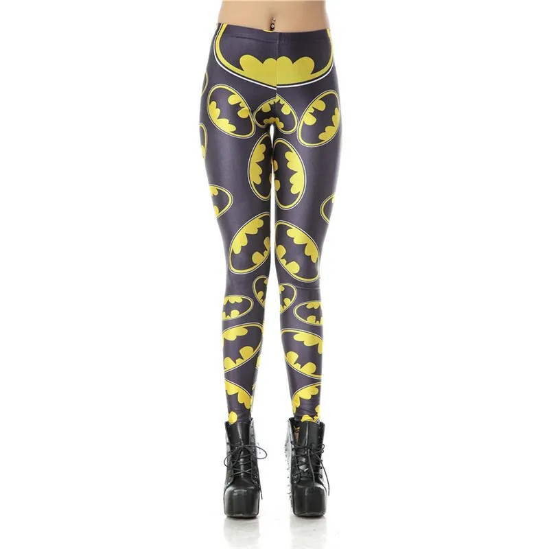 High Waist Batman Logo Skinny Leggings Women Leggings Printed