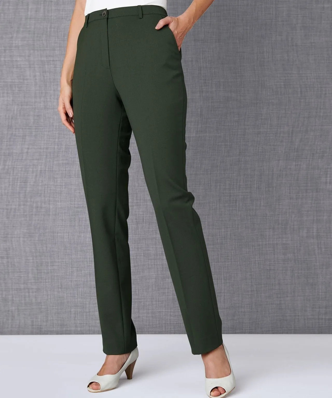 High-Waist Tapered Trousers