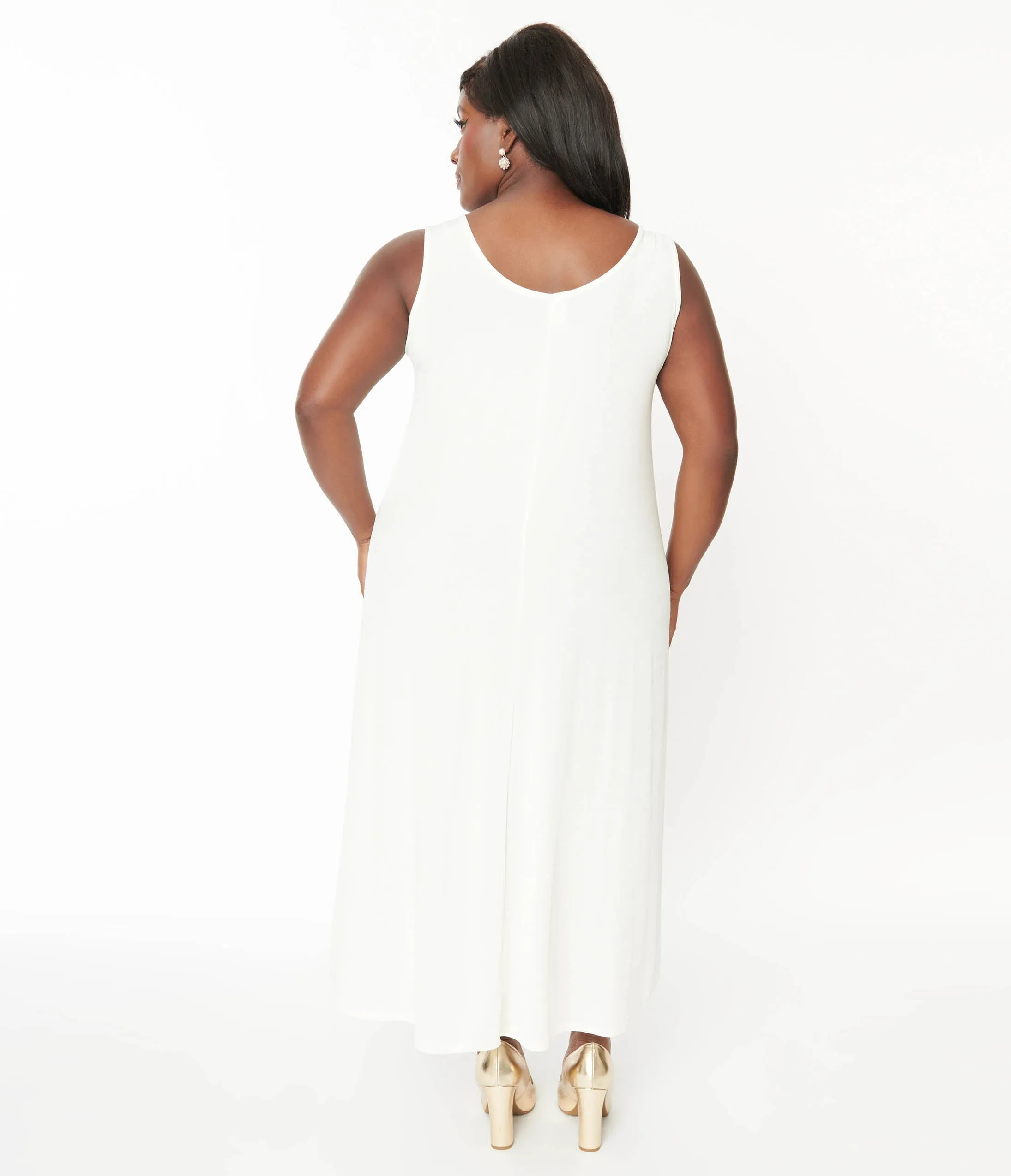 Ivory Slip Maxi Dress - Elegant and stylish ivory maxi dress.