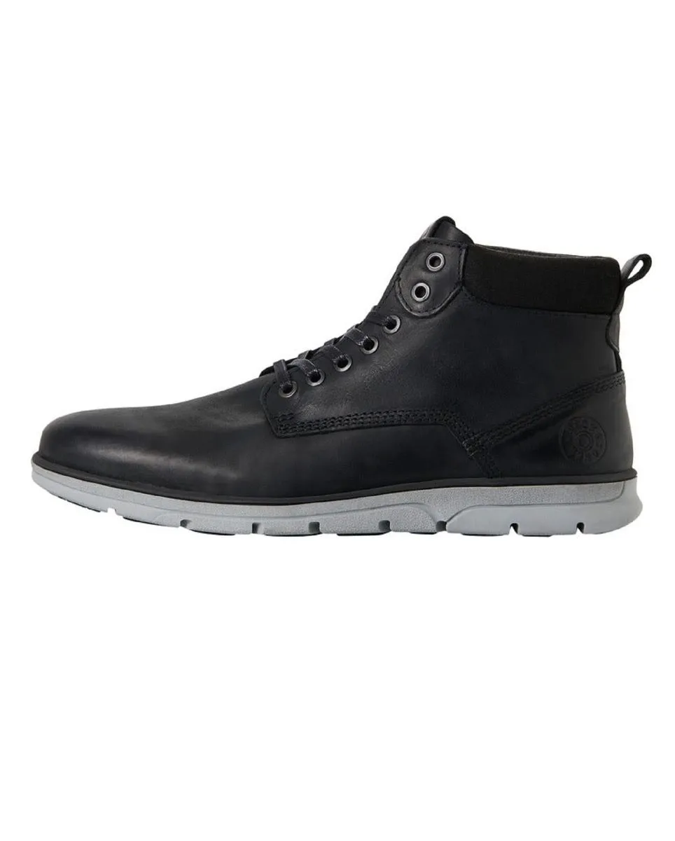 Jack & Jones Tubar Leather Boots in Anthracite