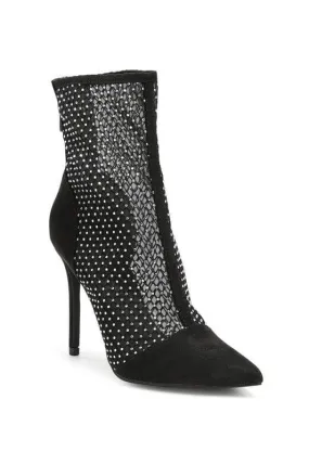 Jazz Rhinestone Mesh Stiletto Boots in Top SEO Result