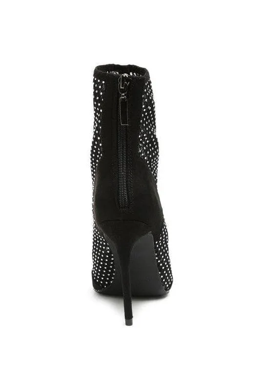 Jazz Rhinestone Mesh Stiletto Boots in Top SEO Result