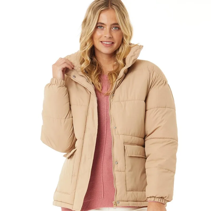 JJXX Women's Ellen Puffer Coat - Cornstalk