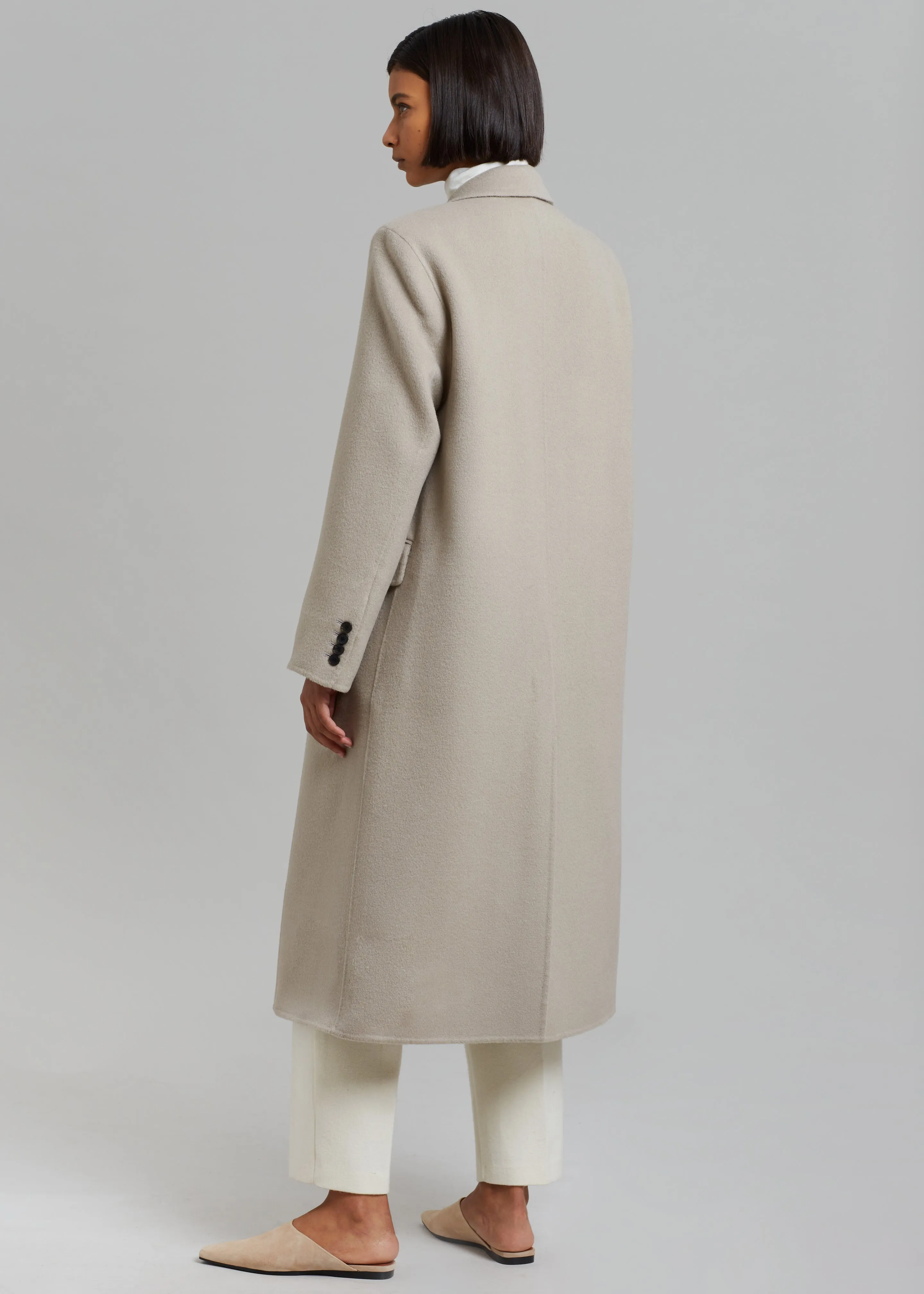 Jodie Beige Coat with Double Pockets