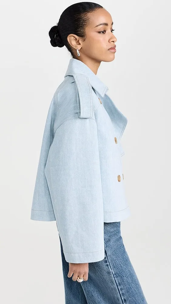 Juun. J Denim Trench Coat - Cropped Version