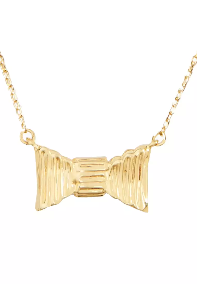 Kate Spade Kate Spade All Wrapped Up Mini Pendant Necklace in Gold