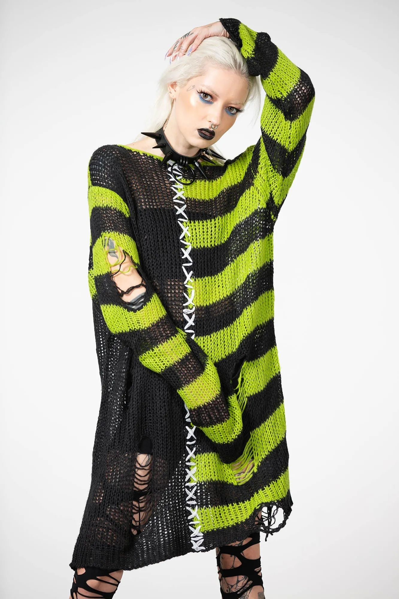 Knit Sweater in Acidic Colors - Shop Now