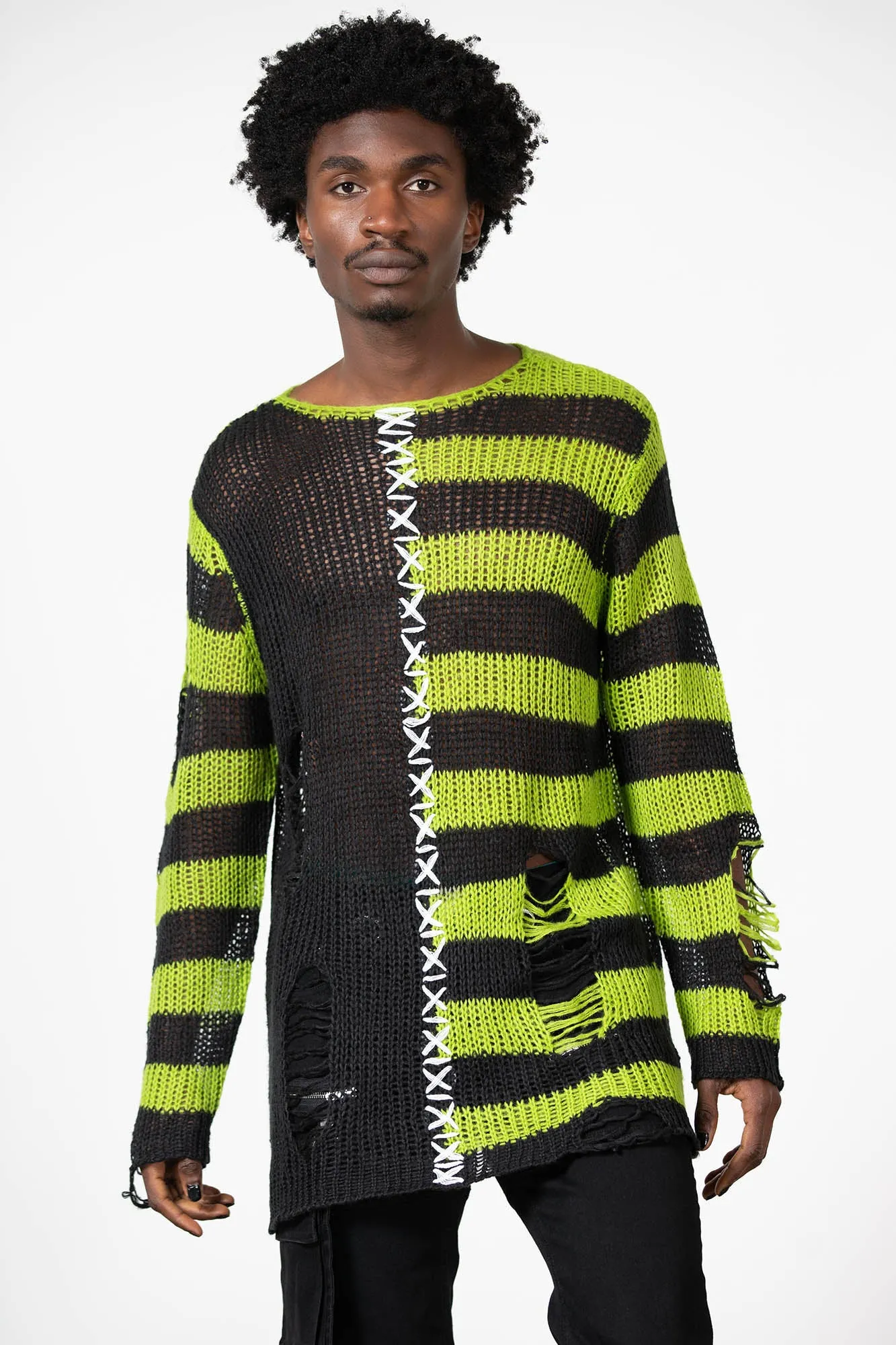 Knit Sweater in Acidic Colors - Shop Now