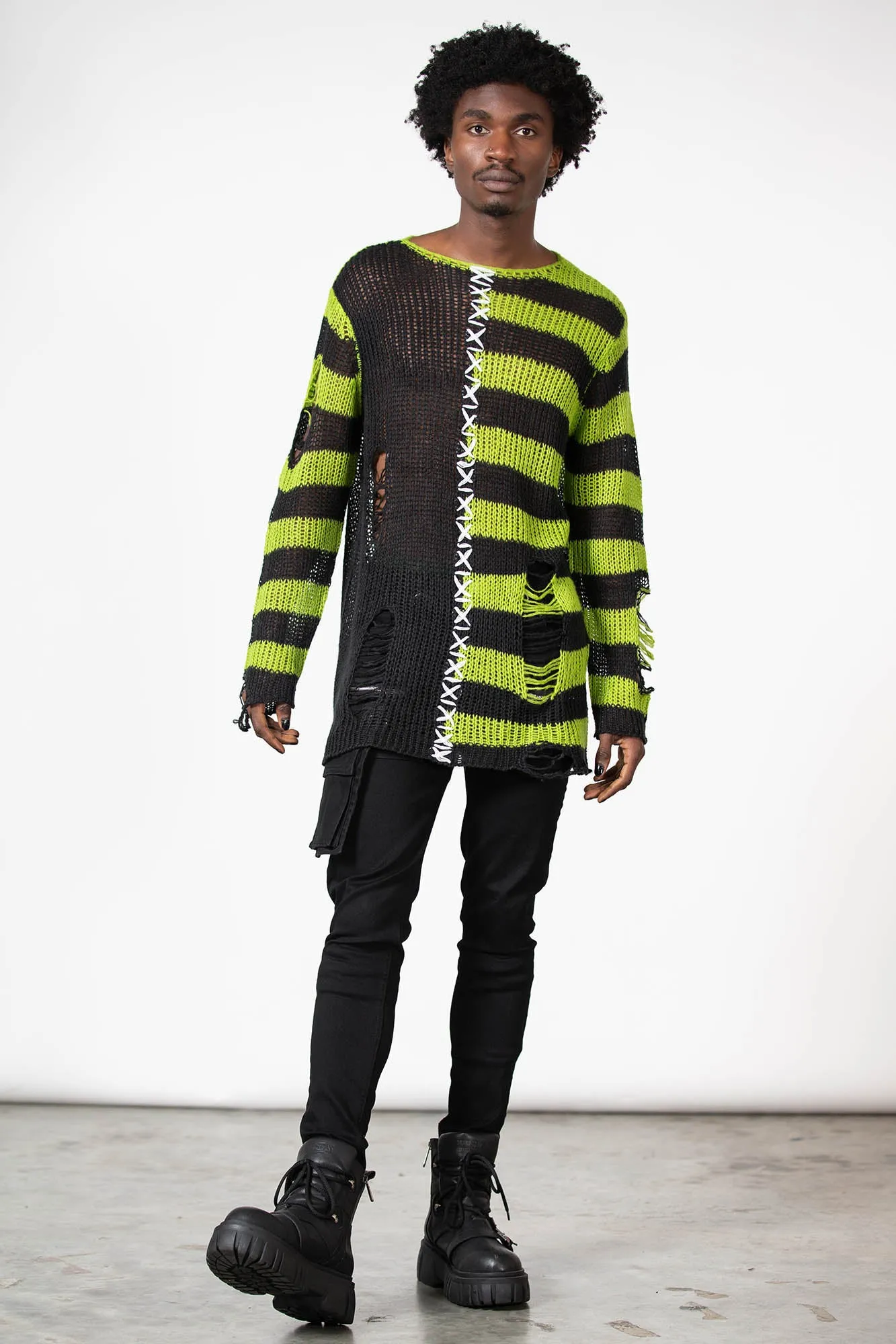 Knit Sweater in Acidic Colors - Shop Now