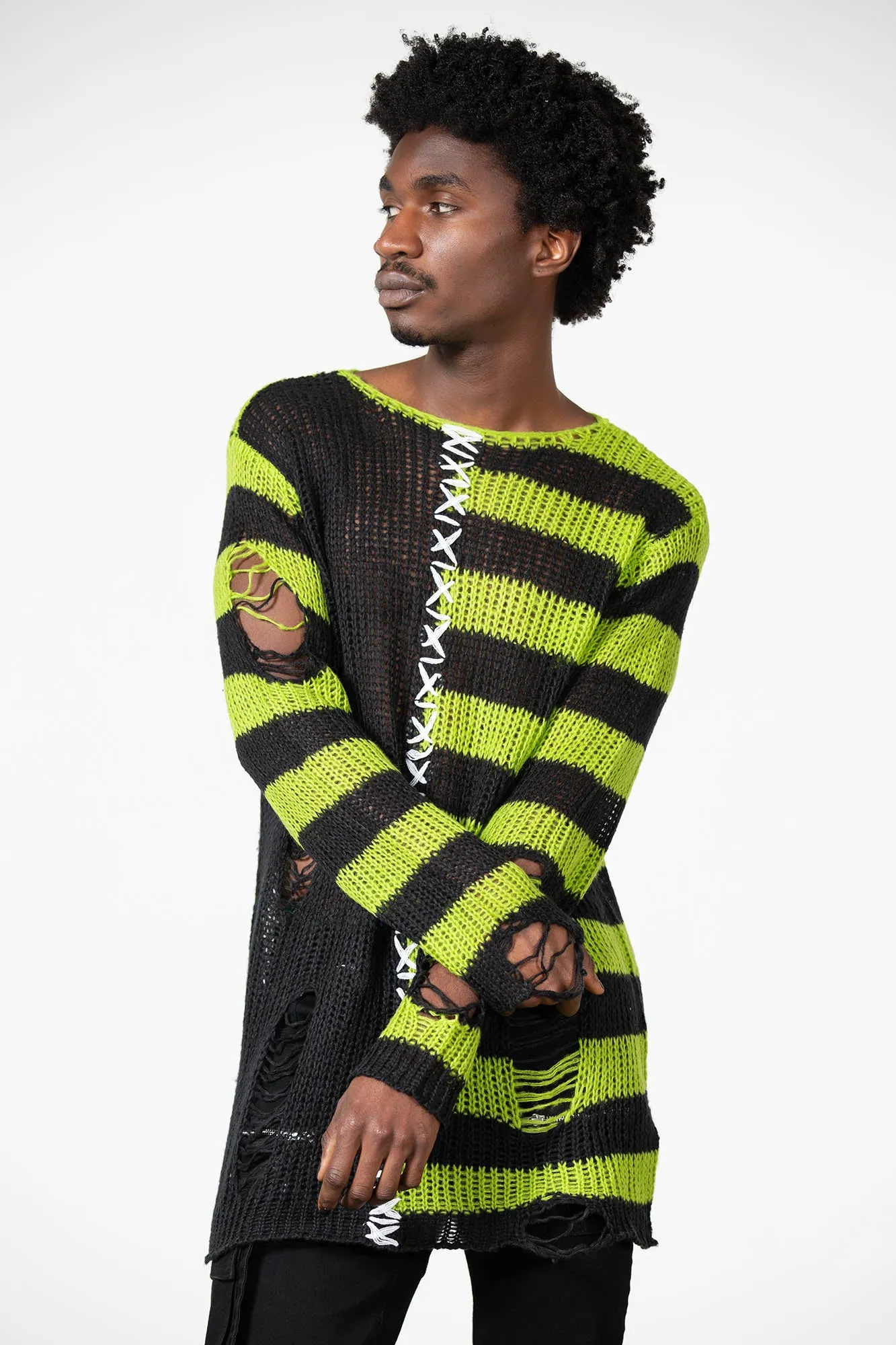 Knit Sweater in Acidic Colors - Shop Now