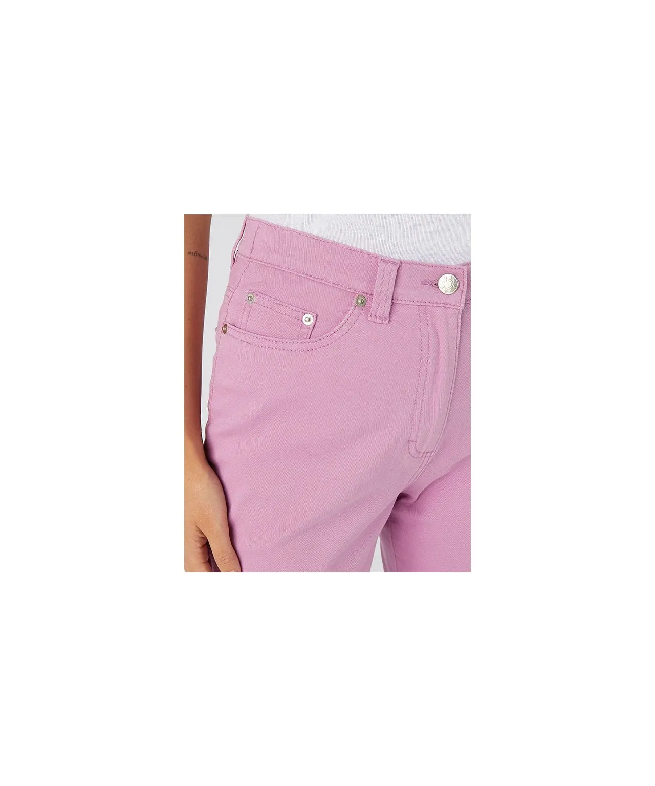 Ladies Cropped Cotton Stretch Trousers