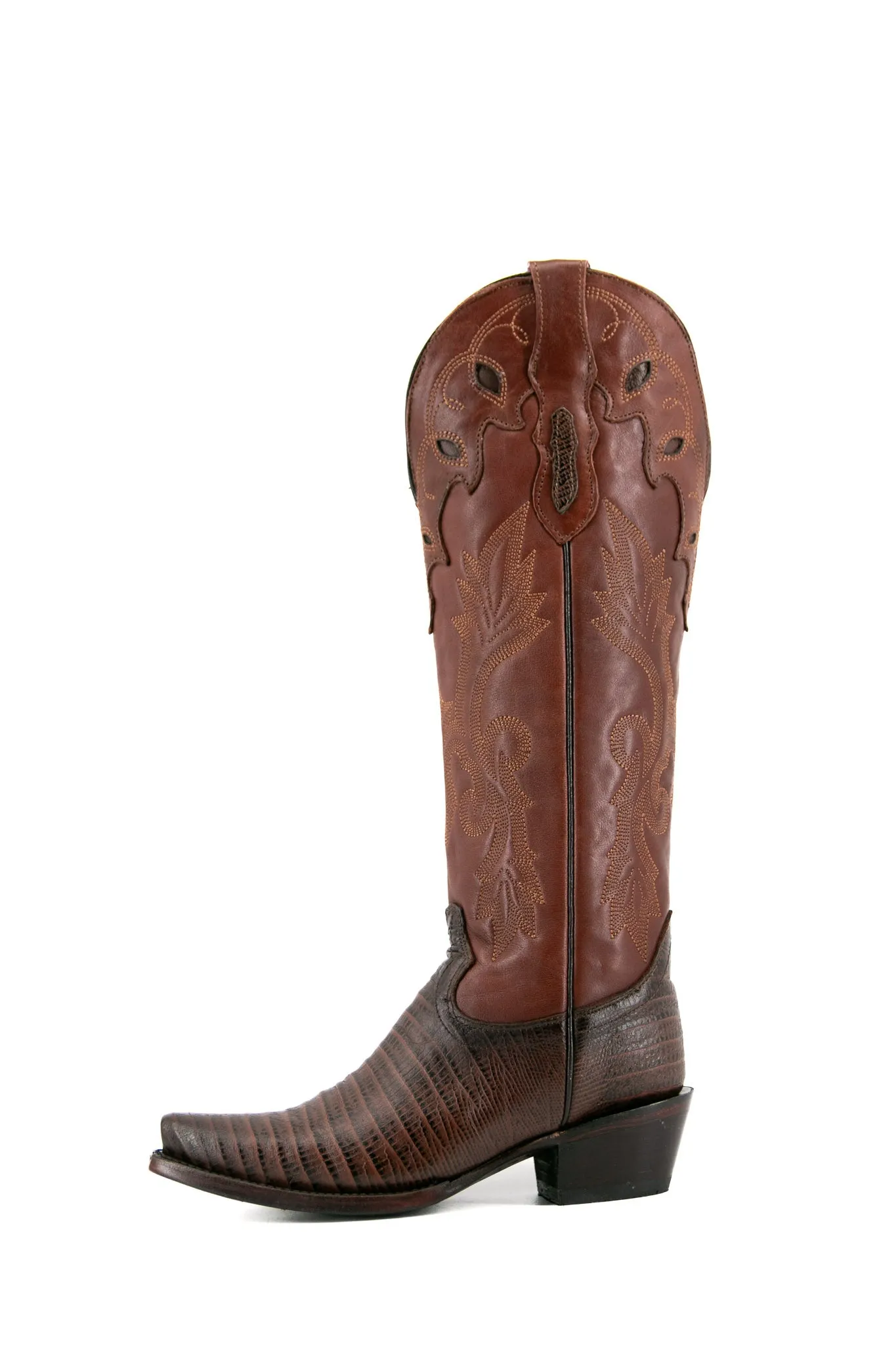 Lana Tall Lizard Snip Toe Cowgirl Boot