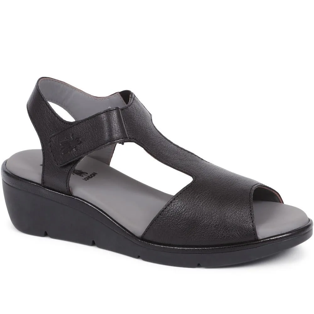 Leather Wedge Sandals FLYLO37007 323 681