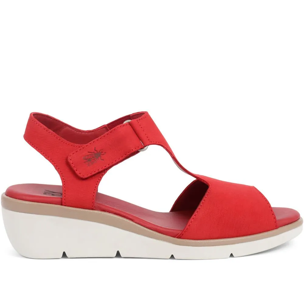 Leather Wedge Sandals FLYLO37007 323 681