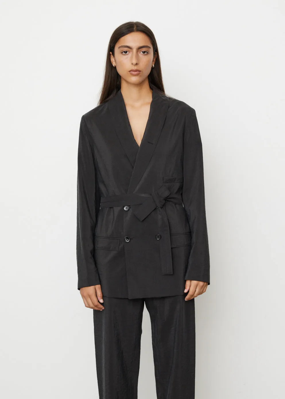 Lemaire Belted Double Breasted Jacket