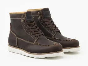 Levi's® Darrow Mocc Lace Up Leather Boots in Dark Brown