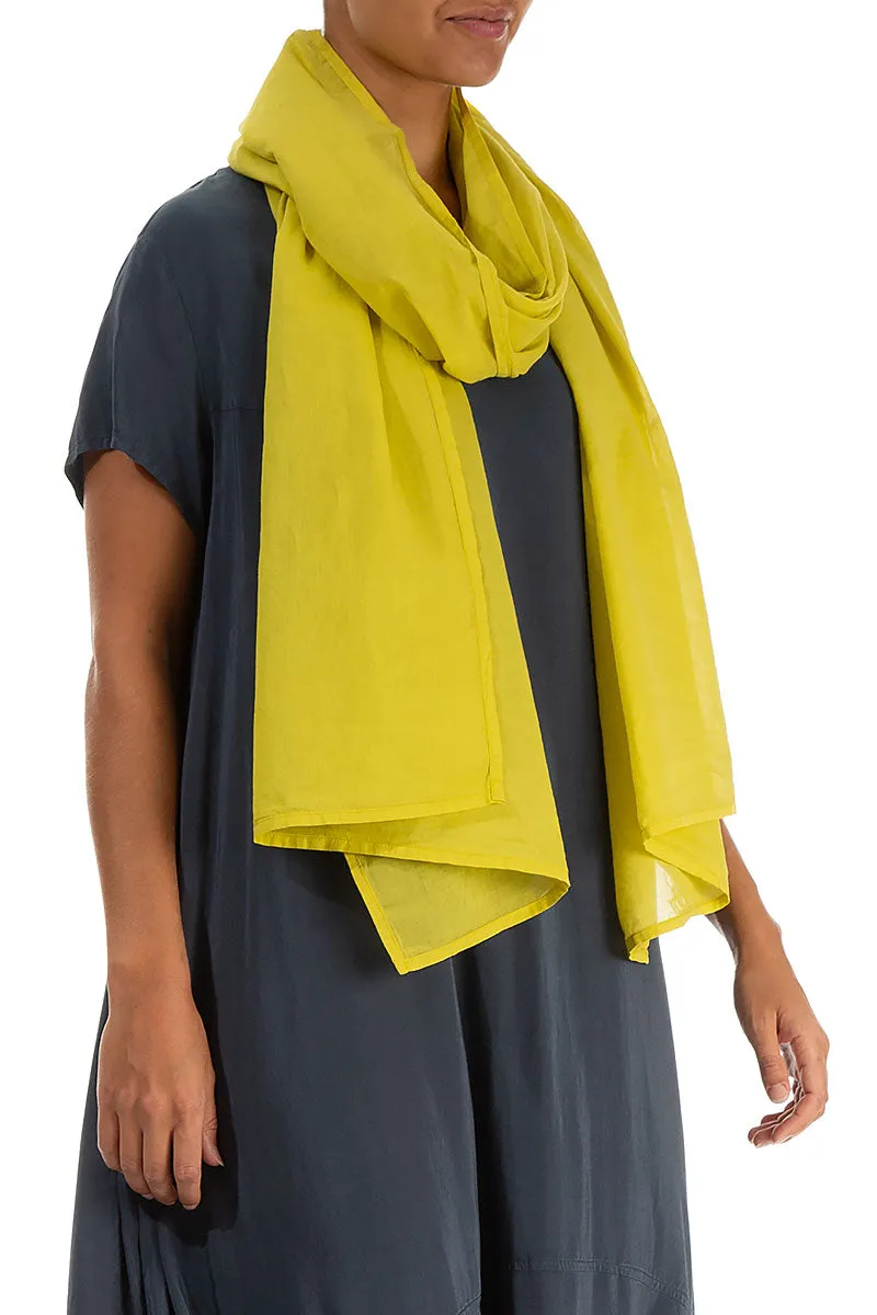 Lime Green Cotton Scarf for Cyber Fashion