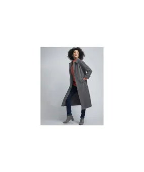 Long Wool Coat with Rich Fabric